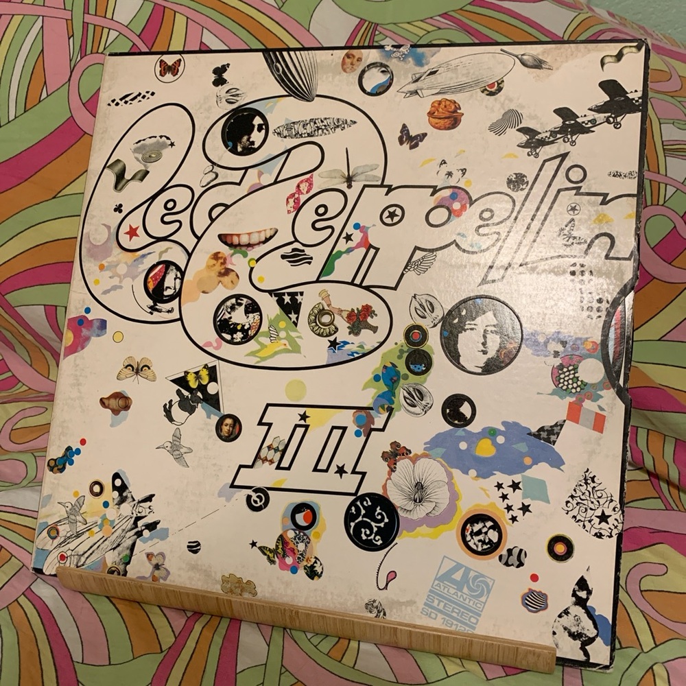 Vintage Led Zeppelin III cover and Led Zeppelin IV vinyl